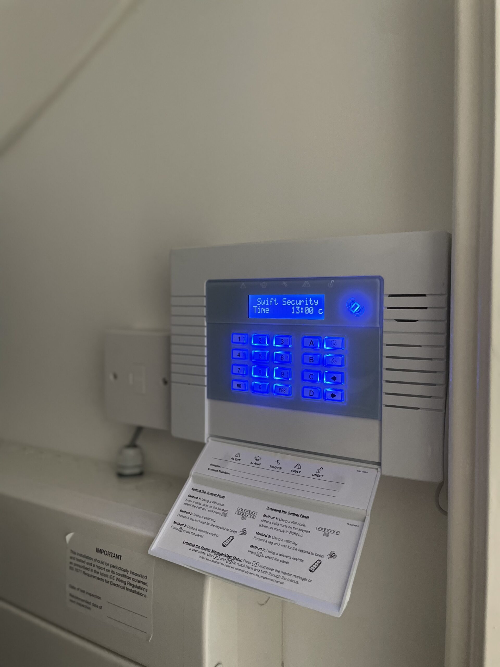 Intruder Alarm Security Background